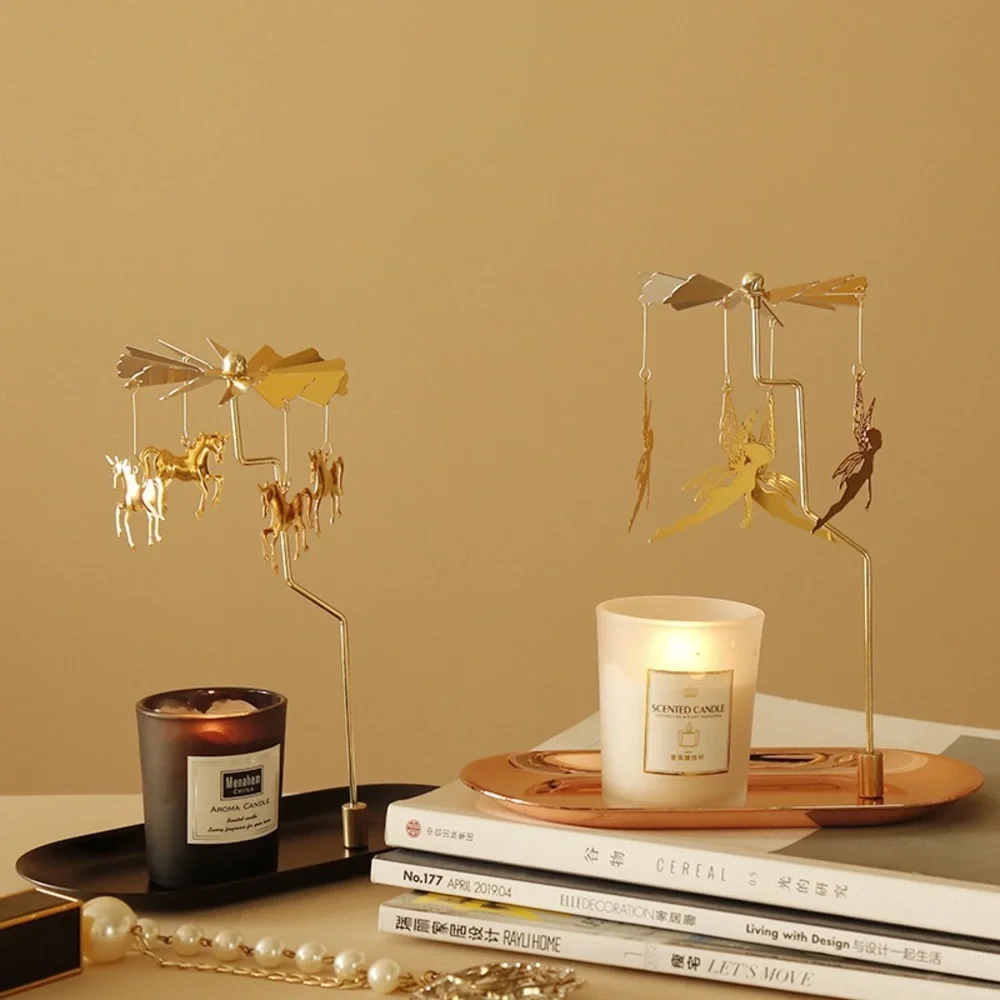 Rotary Candle Holder Carousel Spinning Tea Light